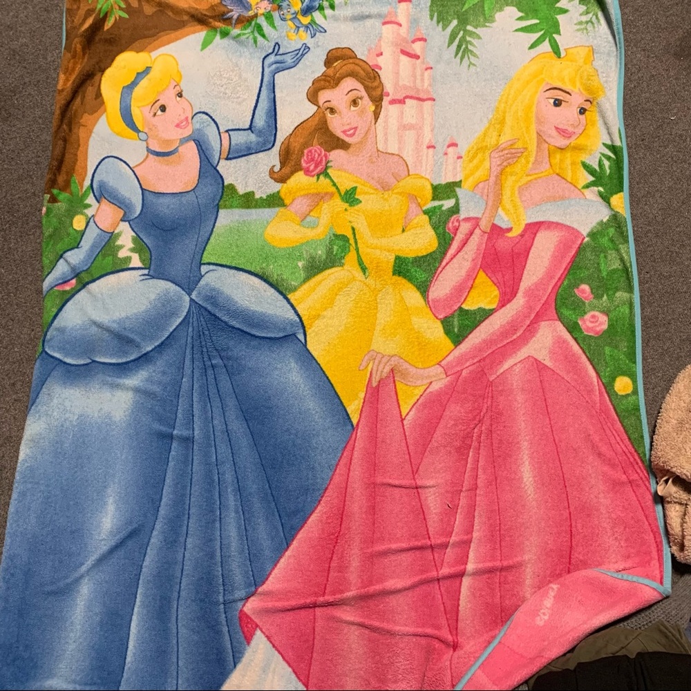 Disney Princess Cinderella, Belle, and Sleeping Beauty Blanket